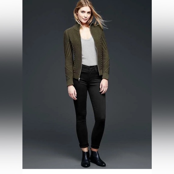 Gap Mock Neck Olive Green Women's Sweater - Picture 9 of 12